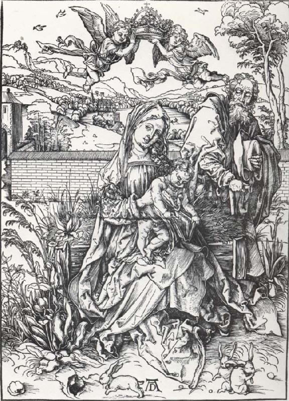 Albrecht Durer The Holy Family with three rabbits